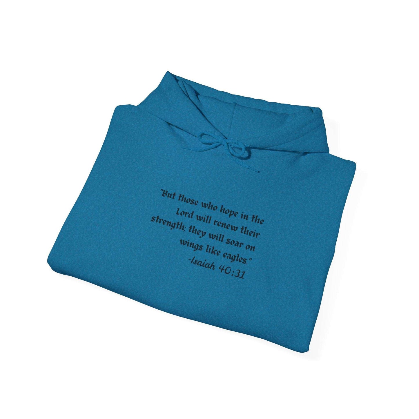 Inspirational Hoodie – Isaiah 40:31 | Faith & Strength Christian Hoodie