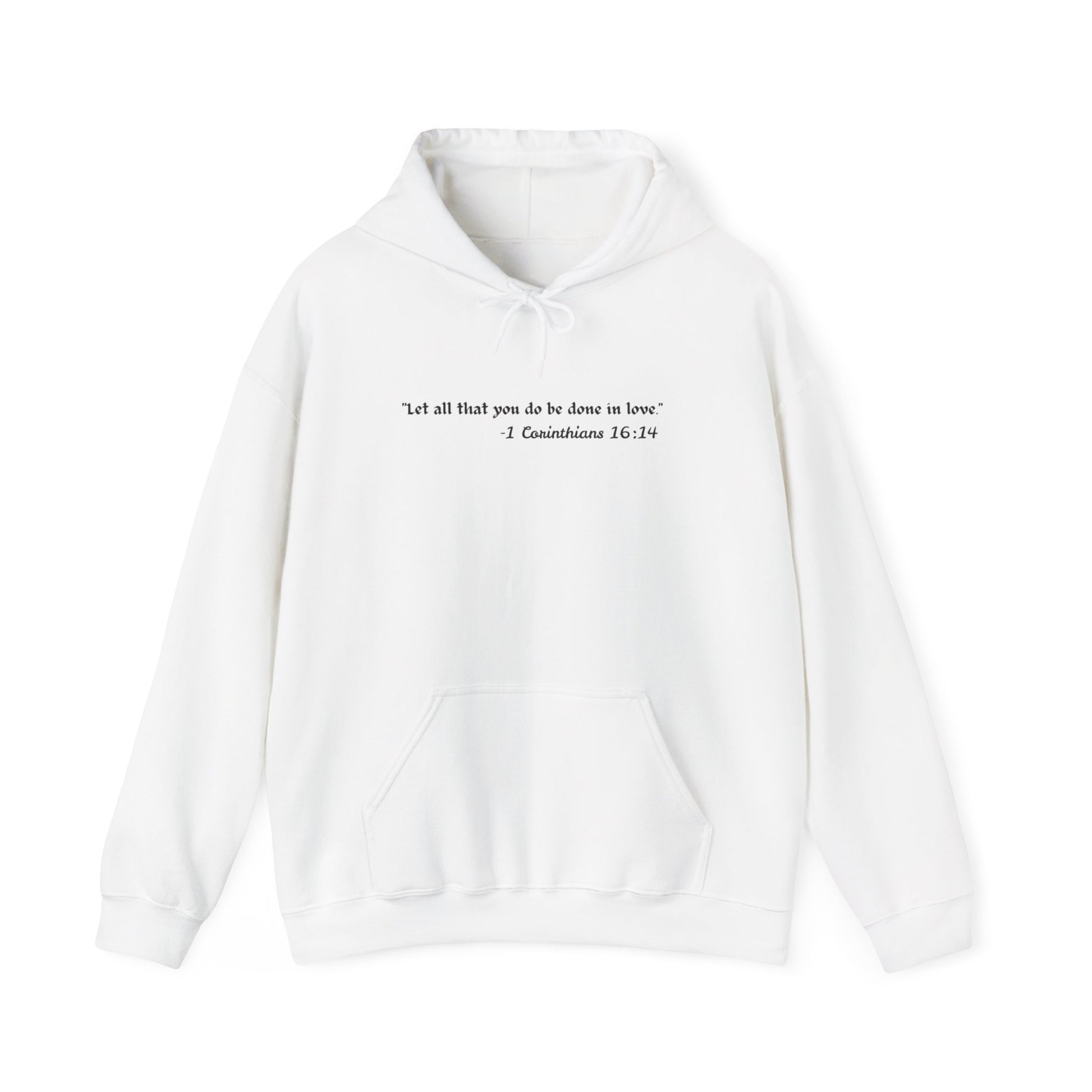 Inspirational Hoodie – “Let All That You Do Be Done in Love” (1 Corinthians 16:14) - Comfi Club